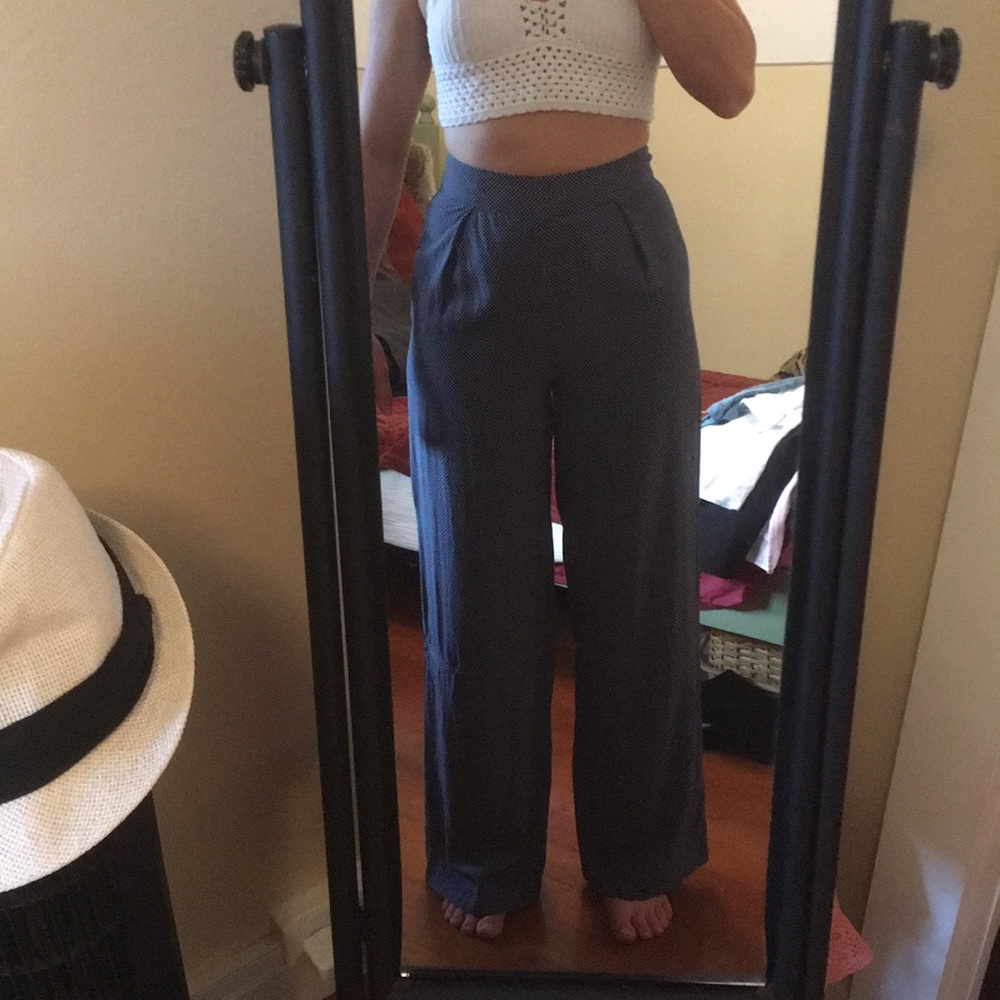 2/$10 High waisted rayon wide leg pants